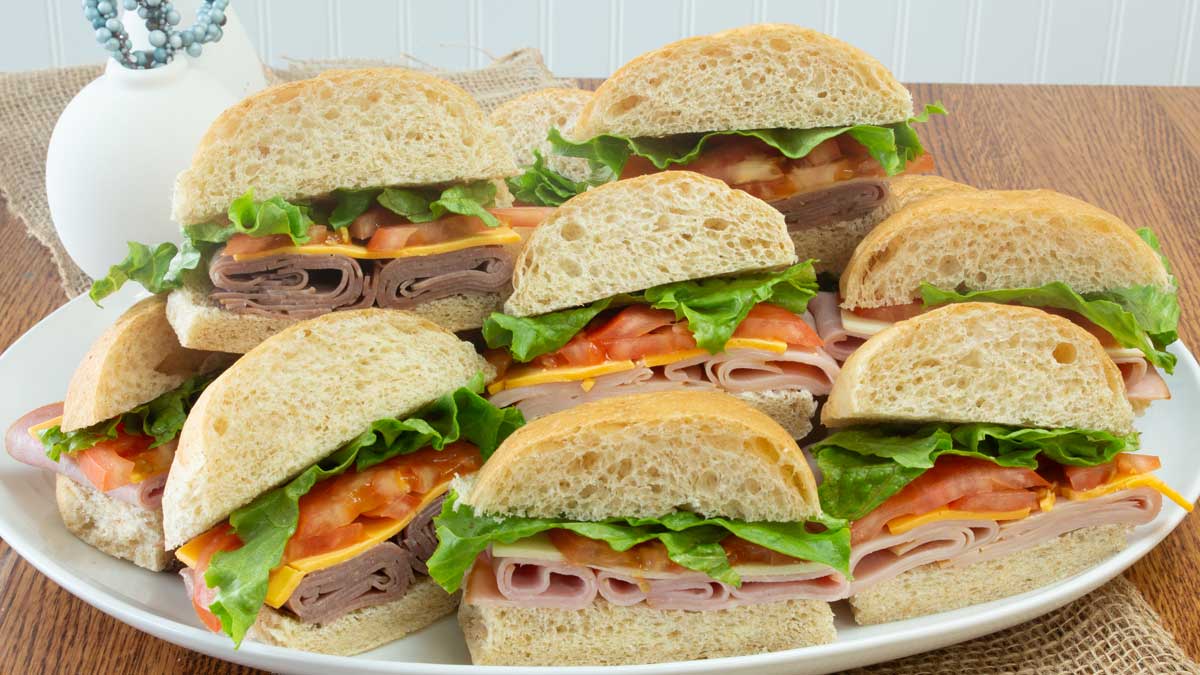 Sandwich Caterting at White or Wheat Sandwich Shoppe